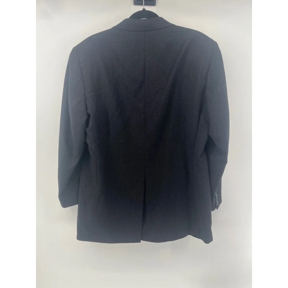 Lauren Ralph Lauren Wool Cashmere Blazer Charcoal Grey Sport Coat Made in Canada